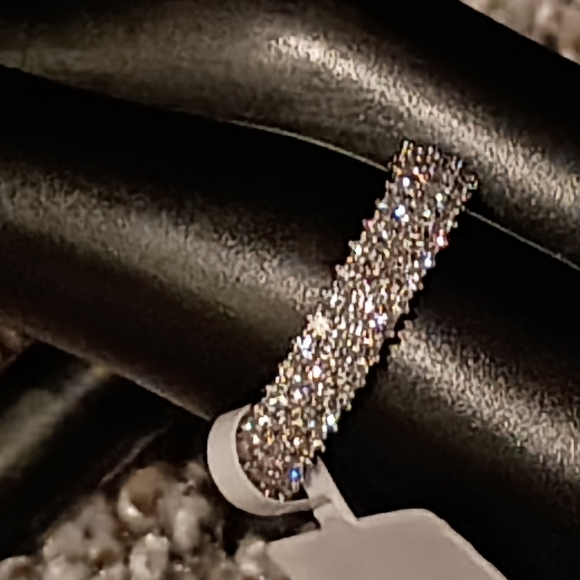 Sparkling Silver Crystal Ring